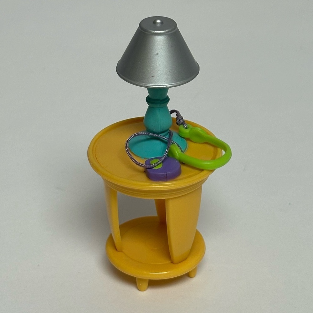 Fisher Price Loving Family Dollhouse Round Table Lamp CD Player Headphones